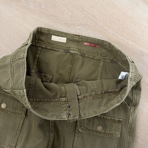 Anthropologie Pilcro Cargo Pants Olive Green Raw Hem Size 32 - Picture 3 of 7